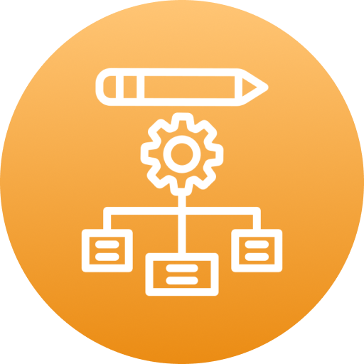 planning and research circle icon